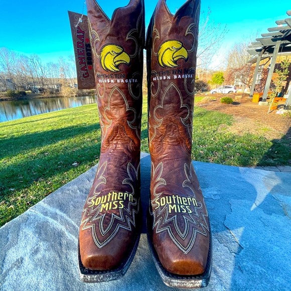 Southern Miss Golden Eagle Gameday Boots Cowboy Boots - Picture 1 of 9